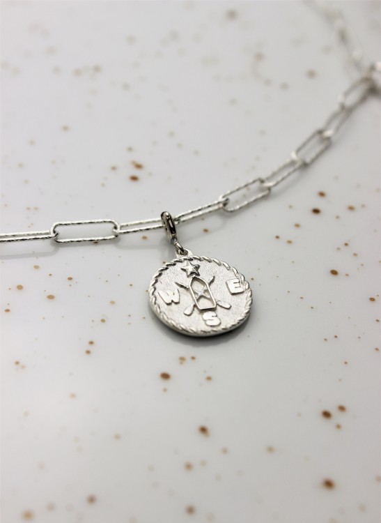 Naszyjnik z medalikami to najlepsza forma talizmanu. Monetki  na łańcuszku. Motywujący naszyjnik. medaliony. amulet talizman. Choker