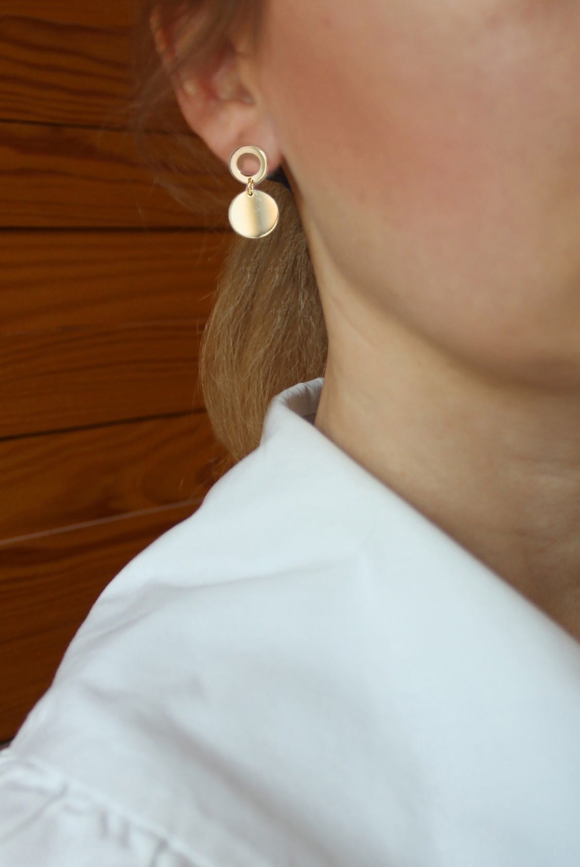 "Blink, blink" Kolczyki kółka ze złota 585